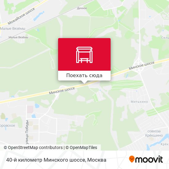 Карта 40-й километр Минского шоссе