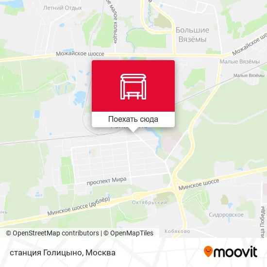 Карта станция Голицыно