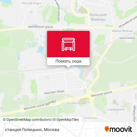 Карта станция Голицыно