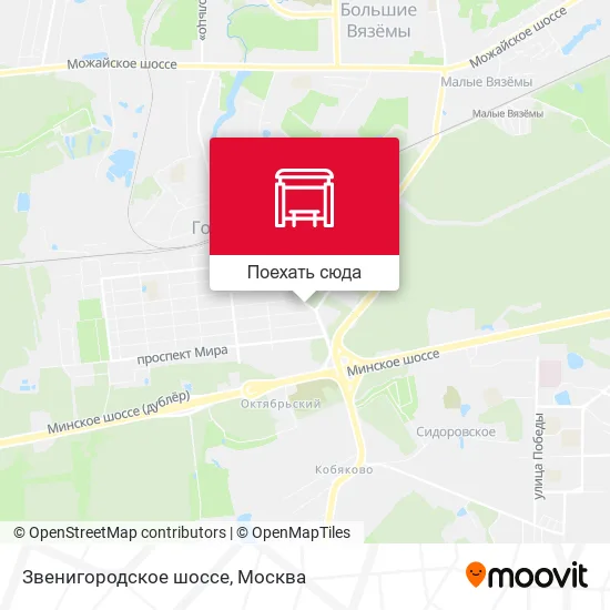 Карта Звенигородское шоссе