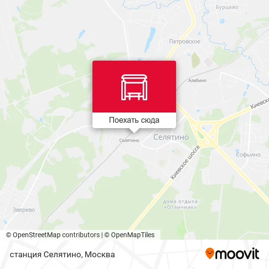 Карта станция Селятино