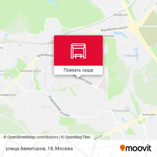 Карта улица Авиаторов, 18
