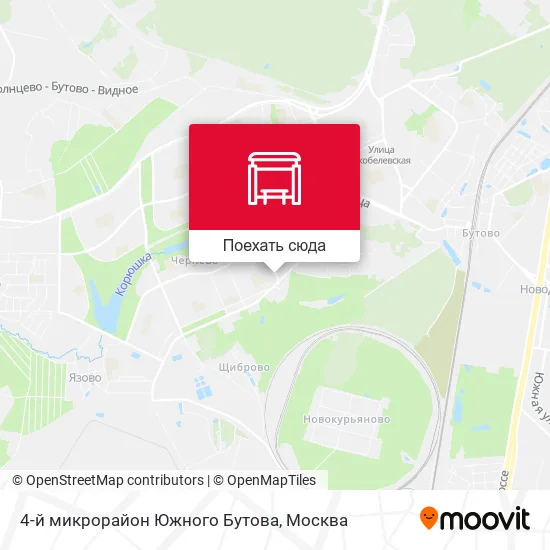 Карта 4-й микрорайон Южного Бутова