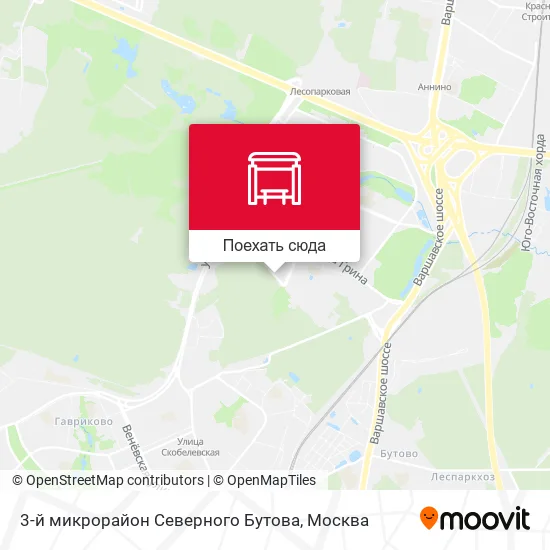 Карта 3-й микрорайон Северного Бутова