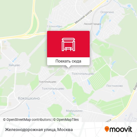 Карта Железнодорожная улица