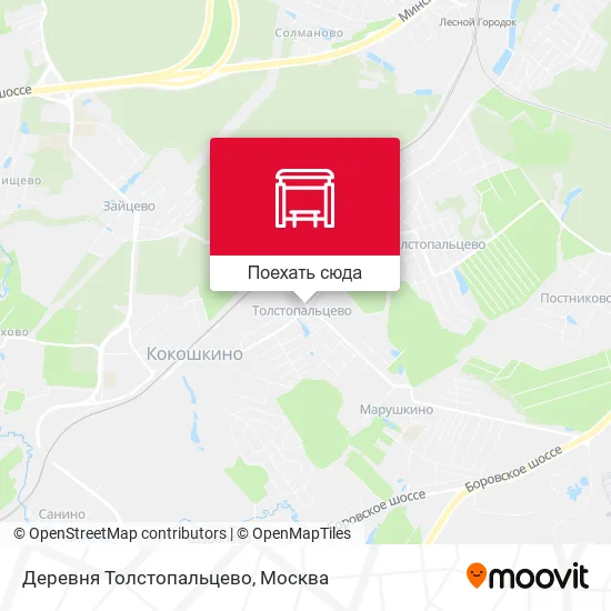 Карта Деревня Толстопальцево