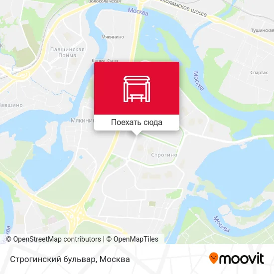 Карта Строгинский бульвар