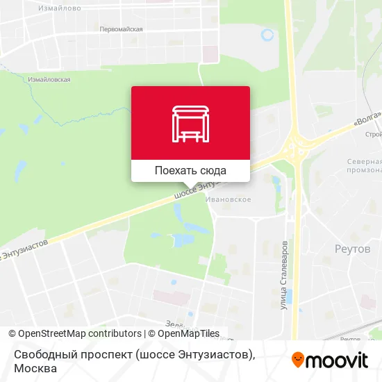 Карта Свободный проспект (шоссе Энтузиастов)