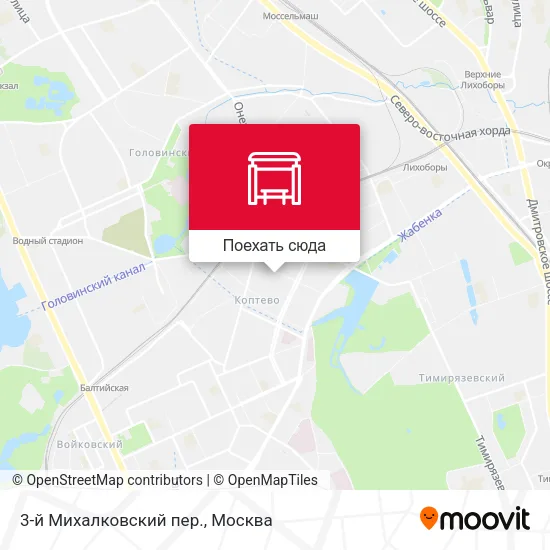 Карта 3-й Михалковский пер.