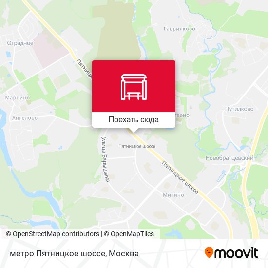 Карта метро Пятницкое шоссе
