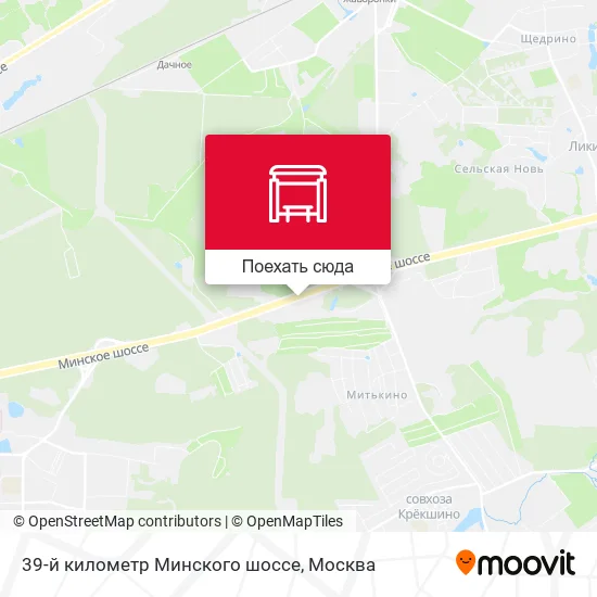 Карта 39-й километр Минского шоссе