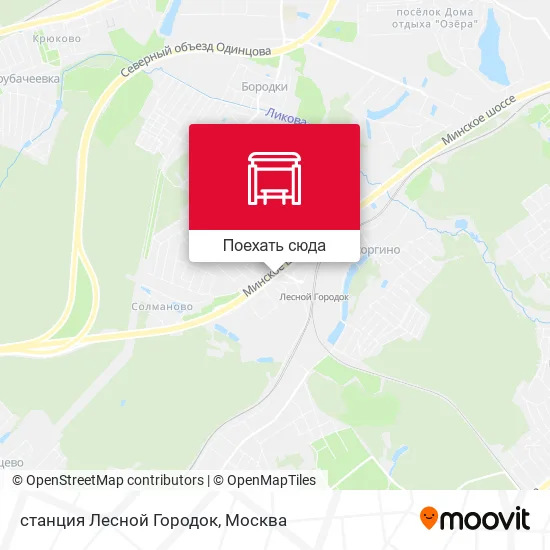 Карта станция Лесной Городок