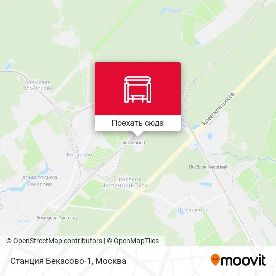 Карта Станция Бекасово-1