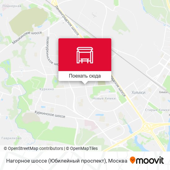 Карта Нагорное шоссе (Юбилейный проспект)