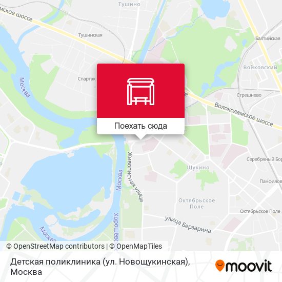Карта Детская поликлиника (ул. Новощукинская)
