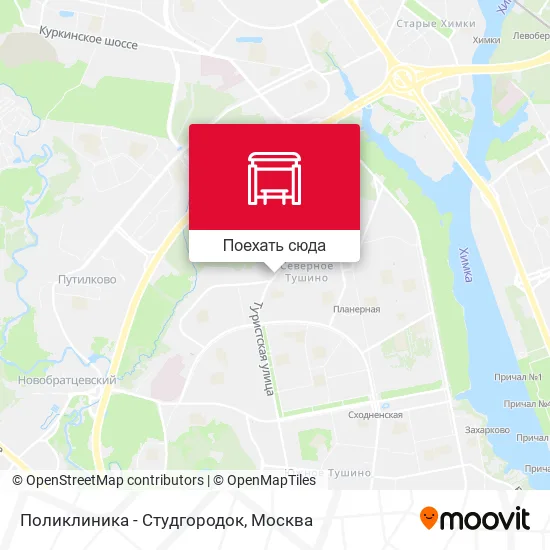Карта Поликлиника - Студгородок