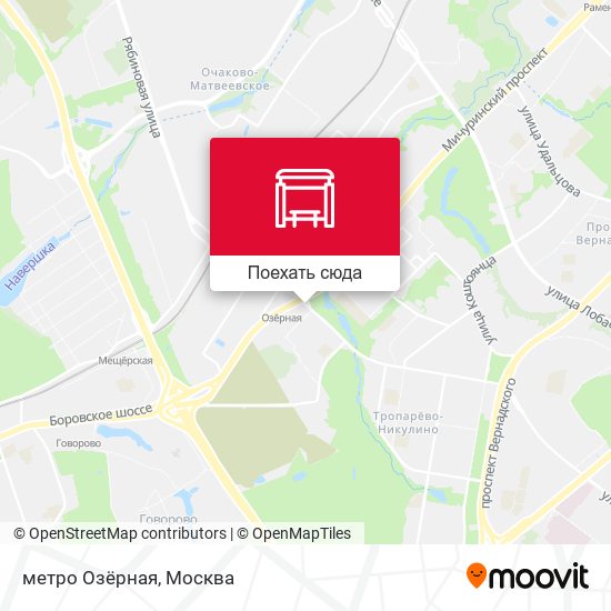 Карта метро Озёрная