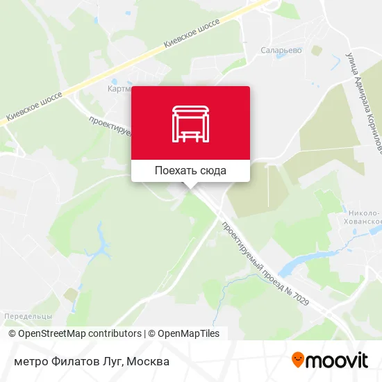 Карта метро Филатов Луг