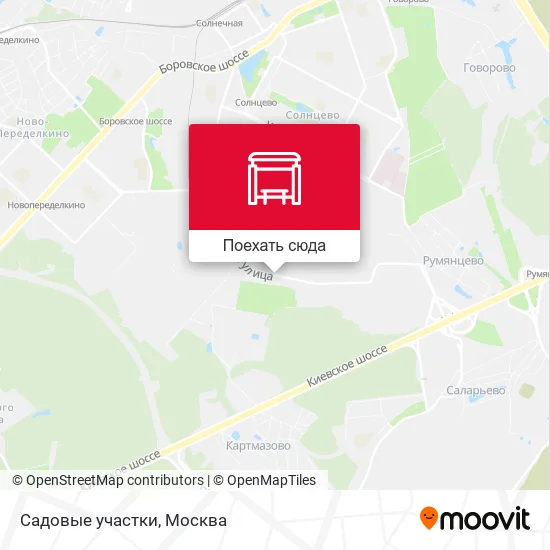 Карта Садовые участки