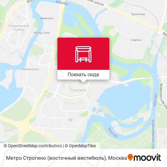 Карта Метро Строгино (восточный вестибюль)
