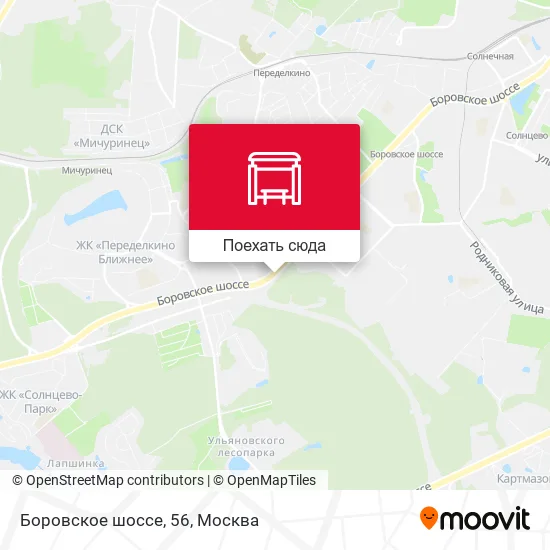 Карта Боровское шоссе, 56