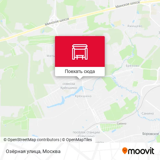 Карта Озёрная улица