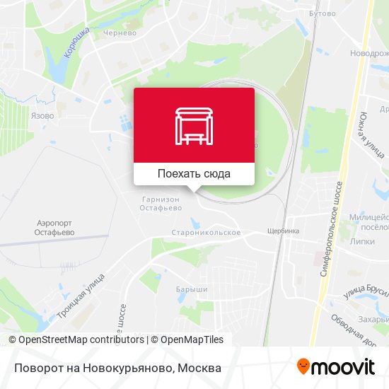 Карта Поворот на Новокурьяново