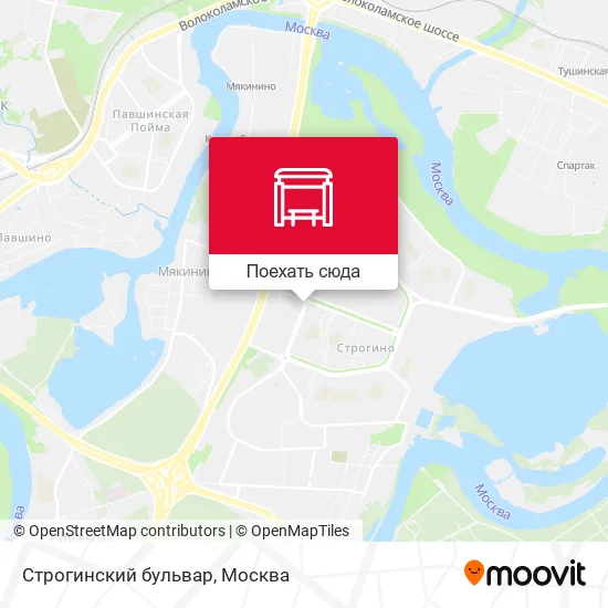 Карта Строгинский бульвар