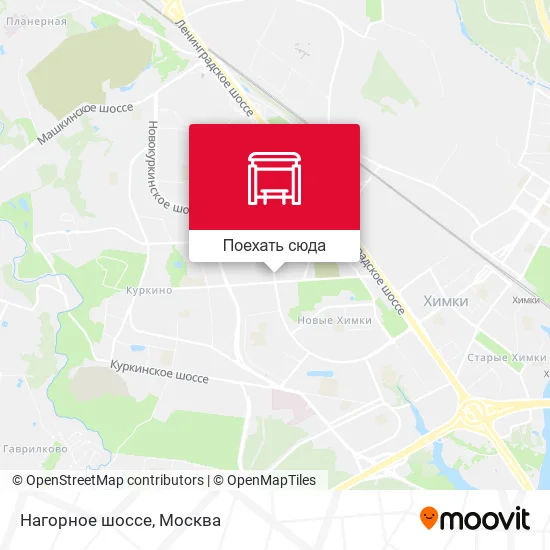 Карта Нагорное шоссе