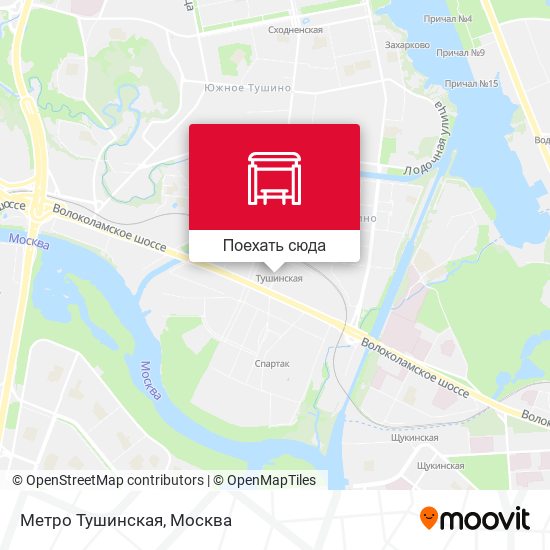 Карта Метро Тушинская