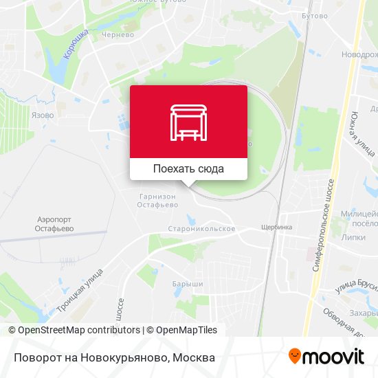 Карта Поворот на Новокурьяново