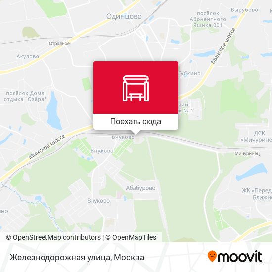 Карта Железнодорожная улица