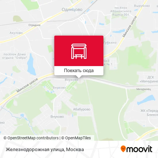 Карта Железнодорожная улица