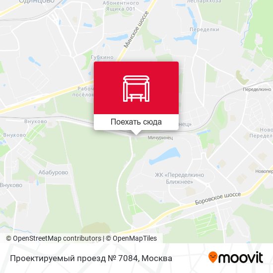 Карта Проектируемый проезд № 7084