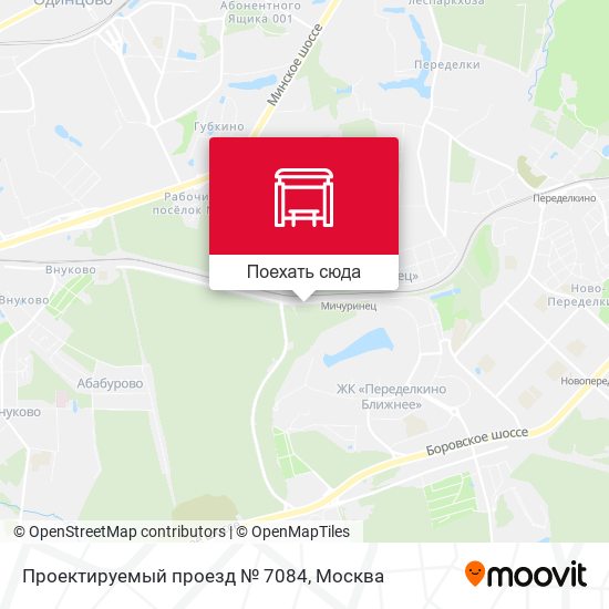 Карта Проектируемый проезд № 7084