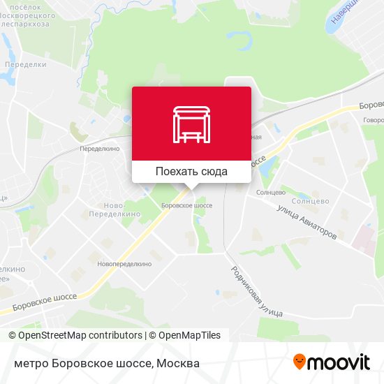 Карта метро Боровское шоссе