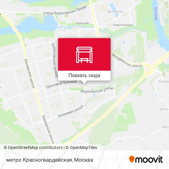 Карта метро Красногвардейская