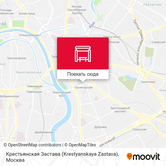 Карта Крестьянская Застава (Krestyanskaya Zastava)