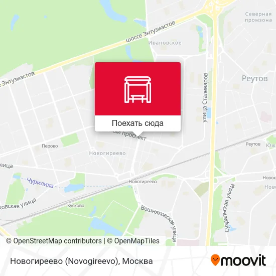 Карта Новогиреево (Novogireevo)