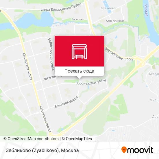 Карта Зябликово (Zyablikovo)