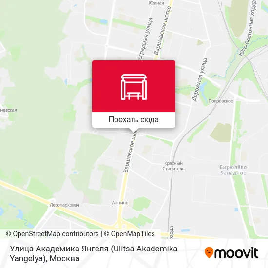Карта Улица Академика Янгеля (Ulitsa Akademika Yangelya)