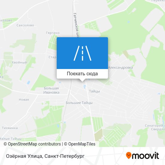 Карта Озёрная Улица