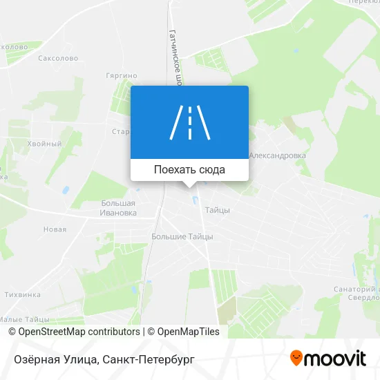 Карта Озёрная Улица