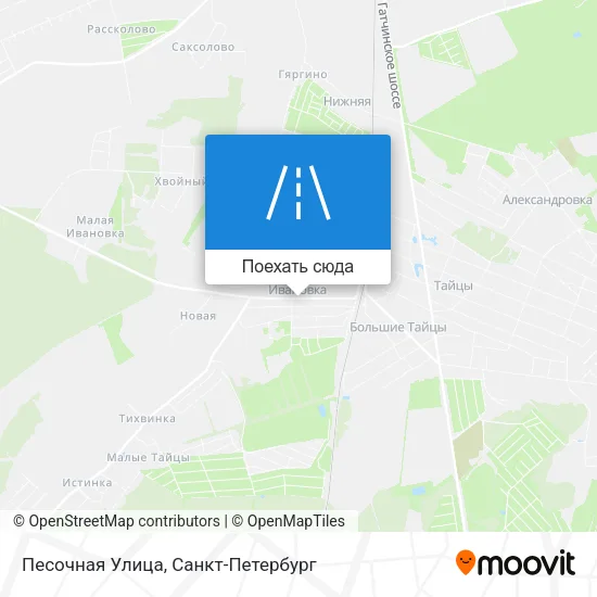 Карта Песочная Улица