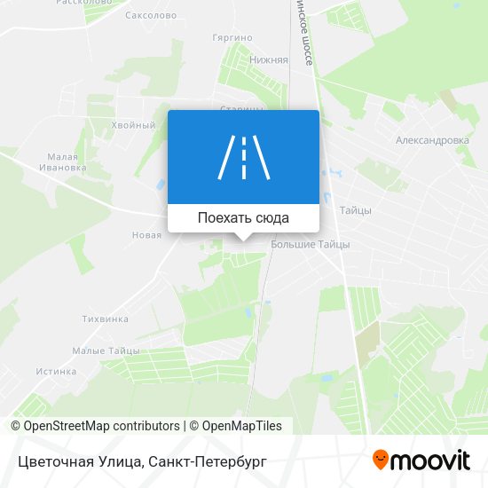 Карта Цветочная Улица