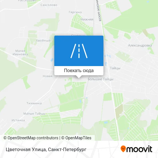 Карта Цветочная Улица