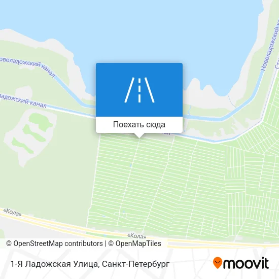 Карта 1-Я Ладожская Улица