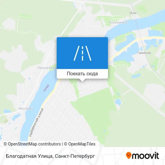 Карта Благодатная Улица