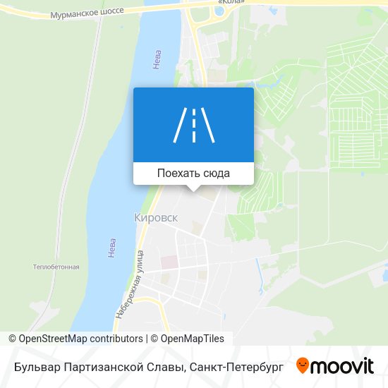 Карта Бульвар Партизанской Славы