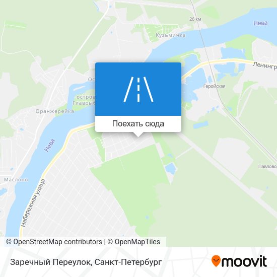 Карта Заречный Переулок
